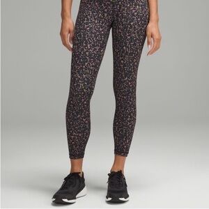 Lululemon Wunder Train high rise tight 25” Leggings fluctuate micro pink multi